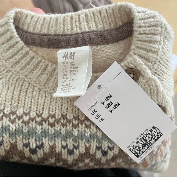 H M Shirts Tops Hm Jacquard Knit Sweater Poshmark